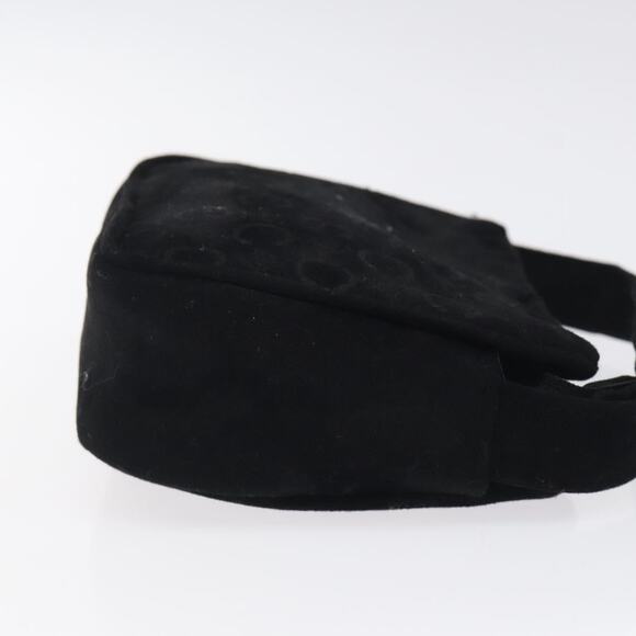 CELINE C Macadam Canvas Hand Bag Suede Black Gold - Picture 4 of 12